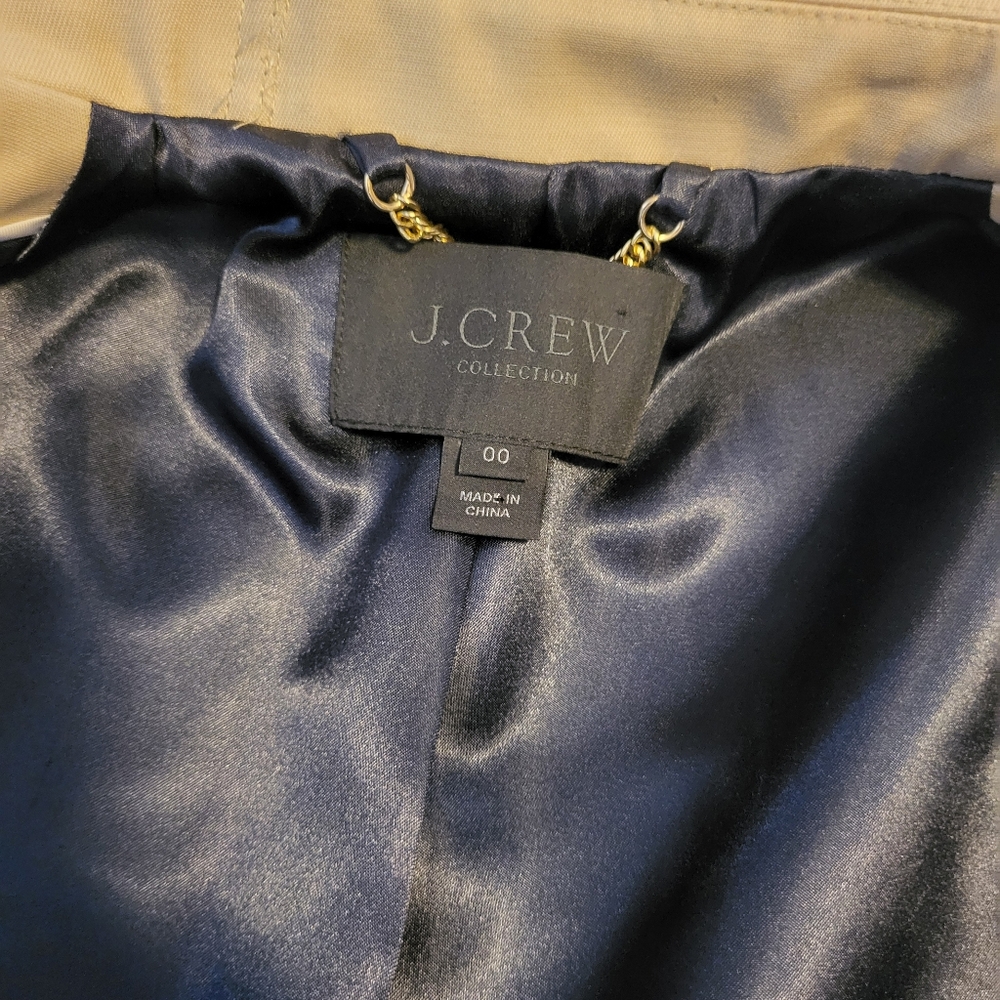 J. Crew Classic, Luxury, Women Trench Coat, Size 00, Vintage Khaki, Fall - Picture 14 of 16